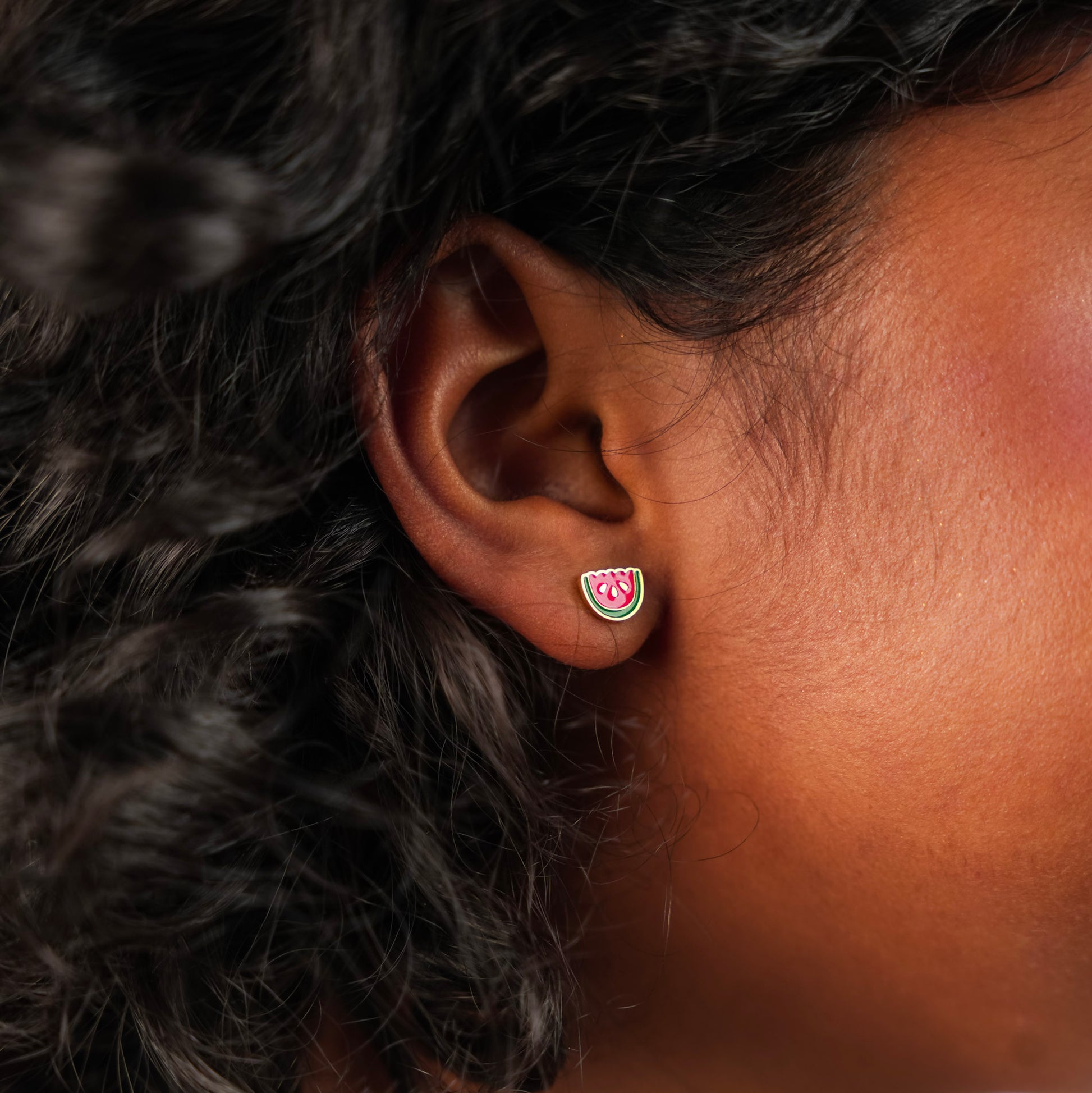 तरबूज स्टड इयररिंग