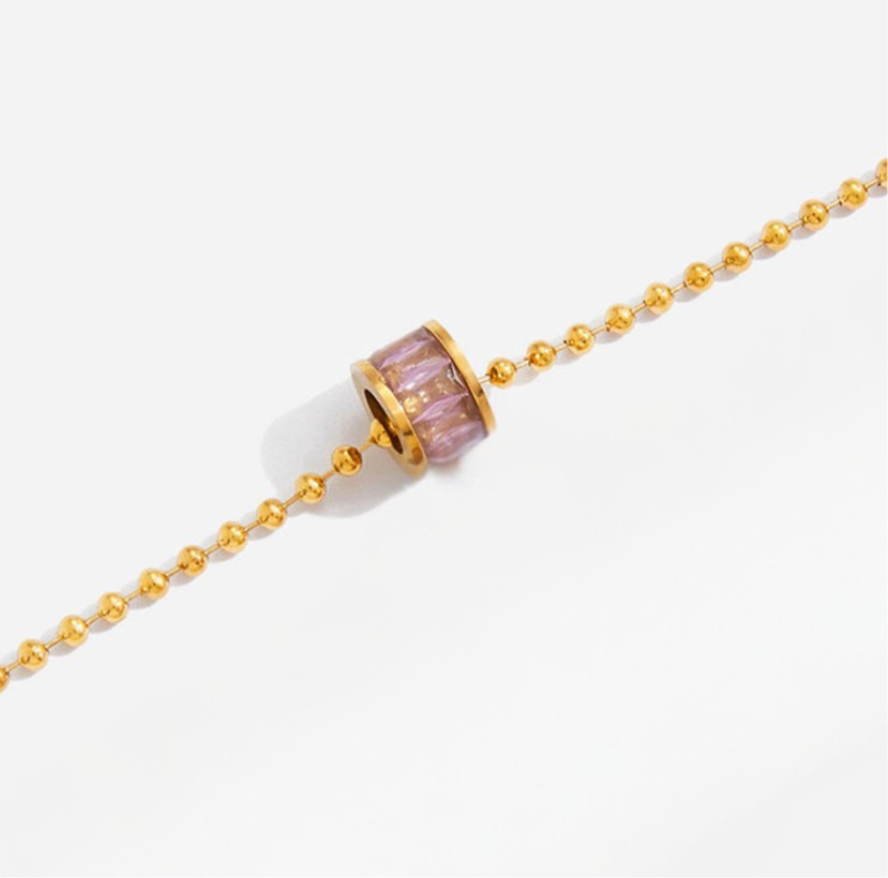 Aira Pink Charm Necklace