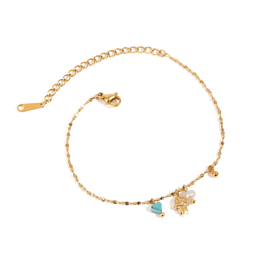 Sea Evil Eye Charm Bracelet
