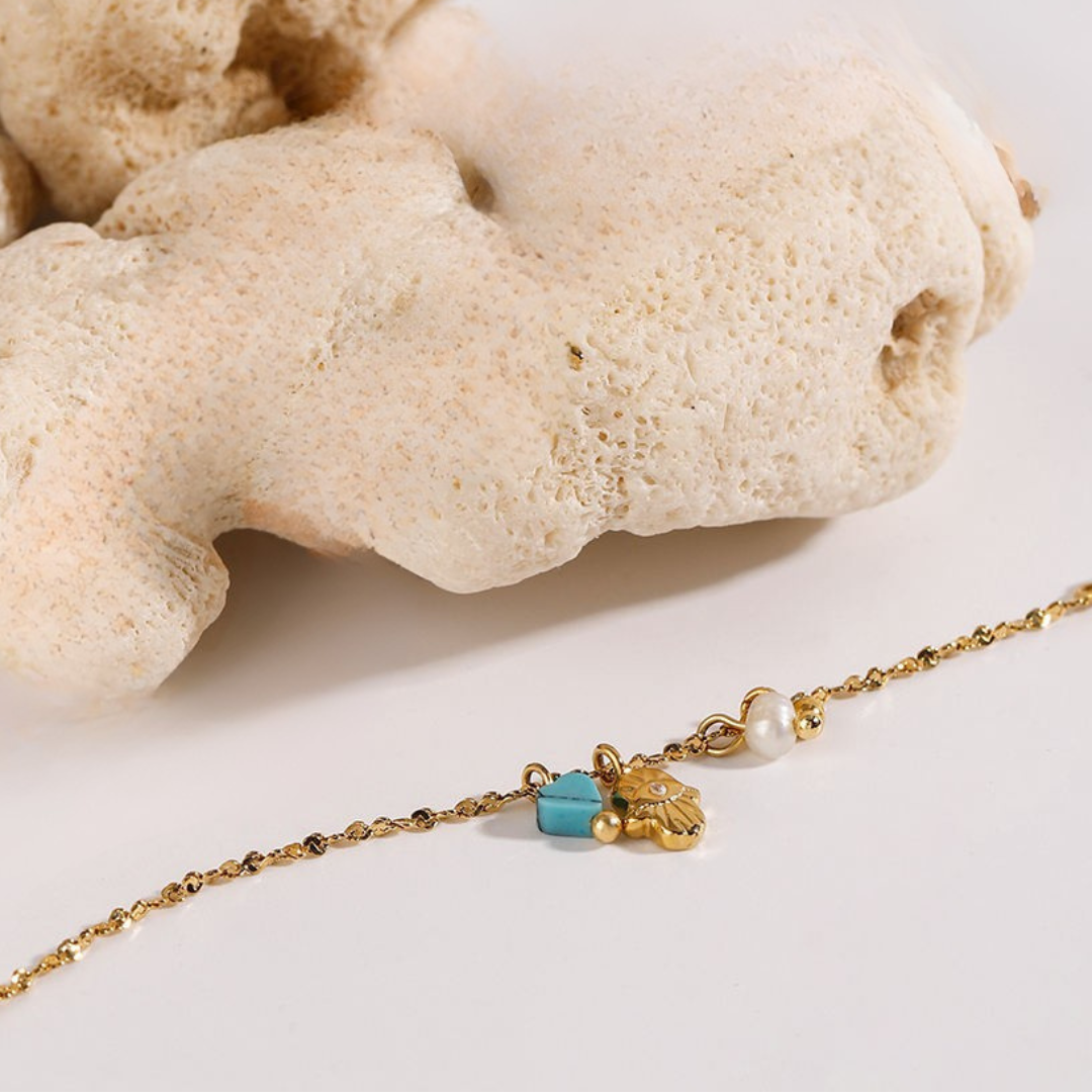 Sea Evil Eye Charm Bracelet