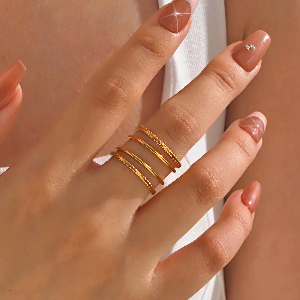 Agatha Layered Resizable Ring