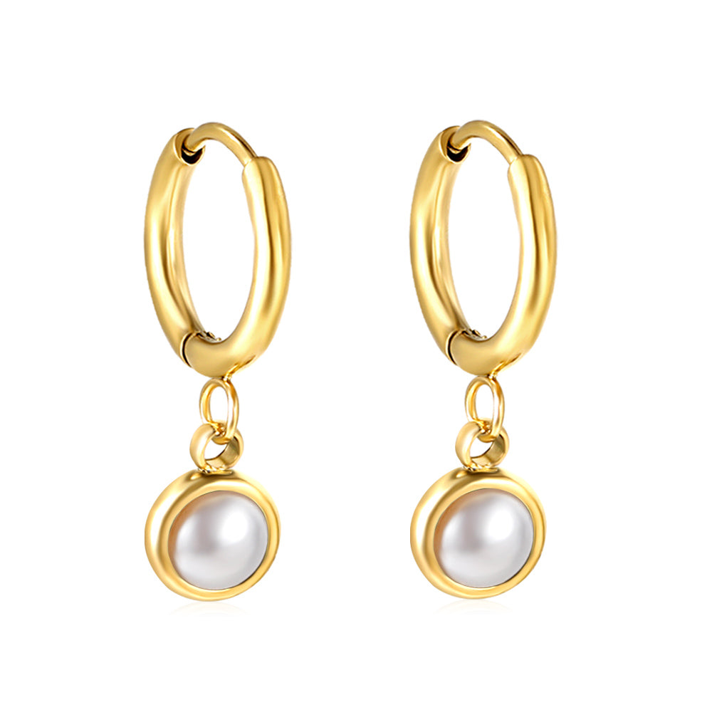Aira Pearl Hoop Earring