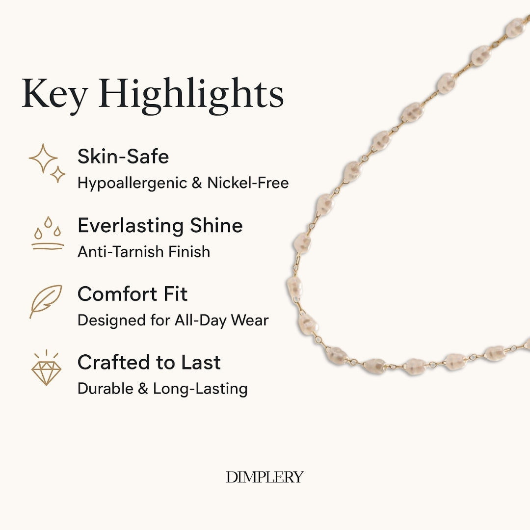 रेट्रो मोती का हार