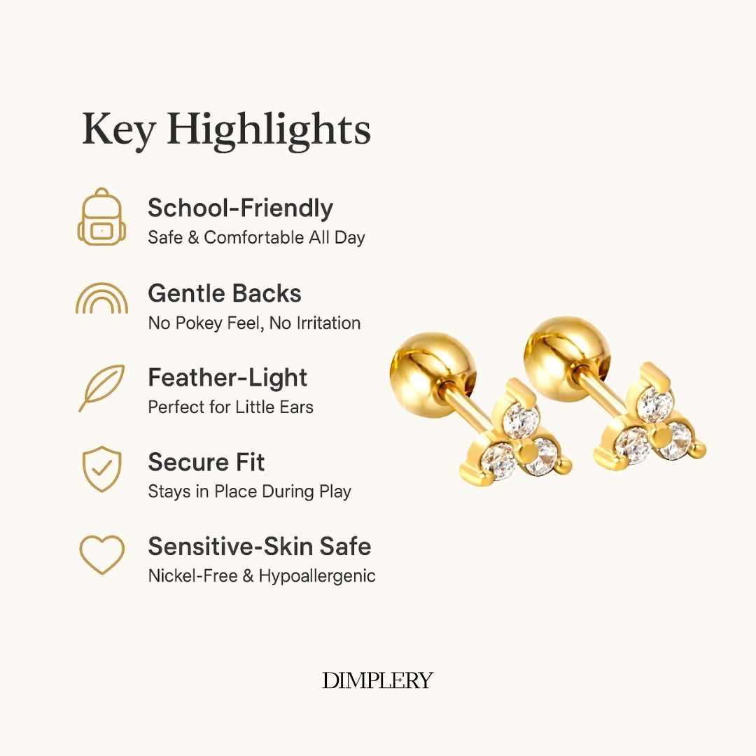 ट्रायो डायमंड स्टड इयररिंग