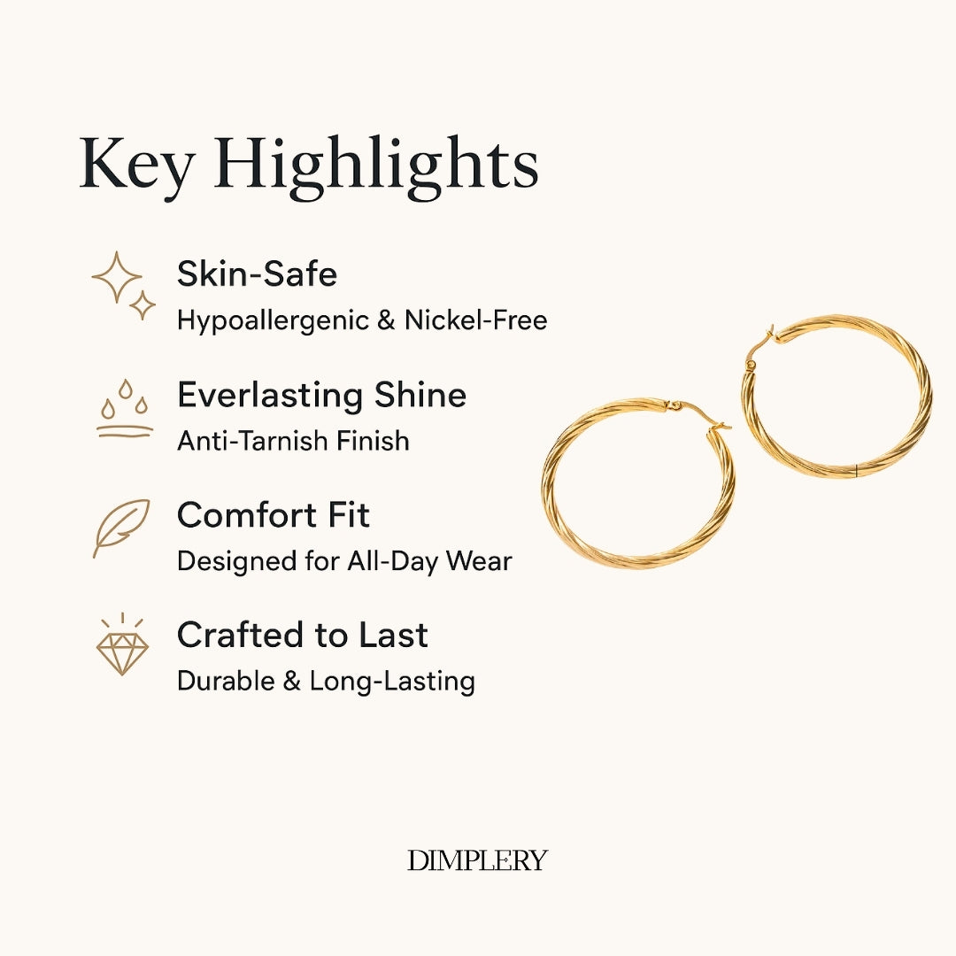 ट्विस्टी हूप इयररिंग