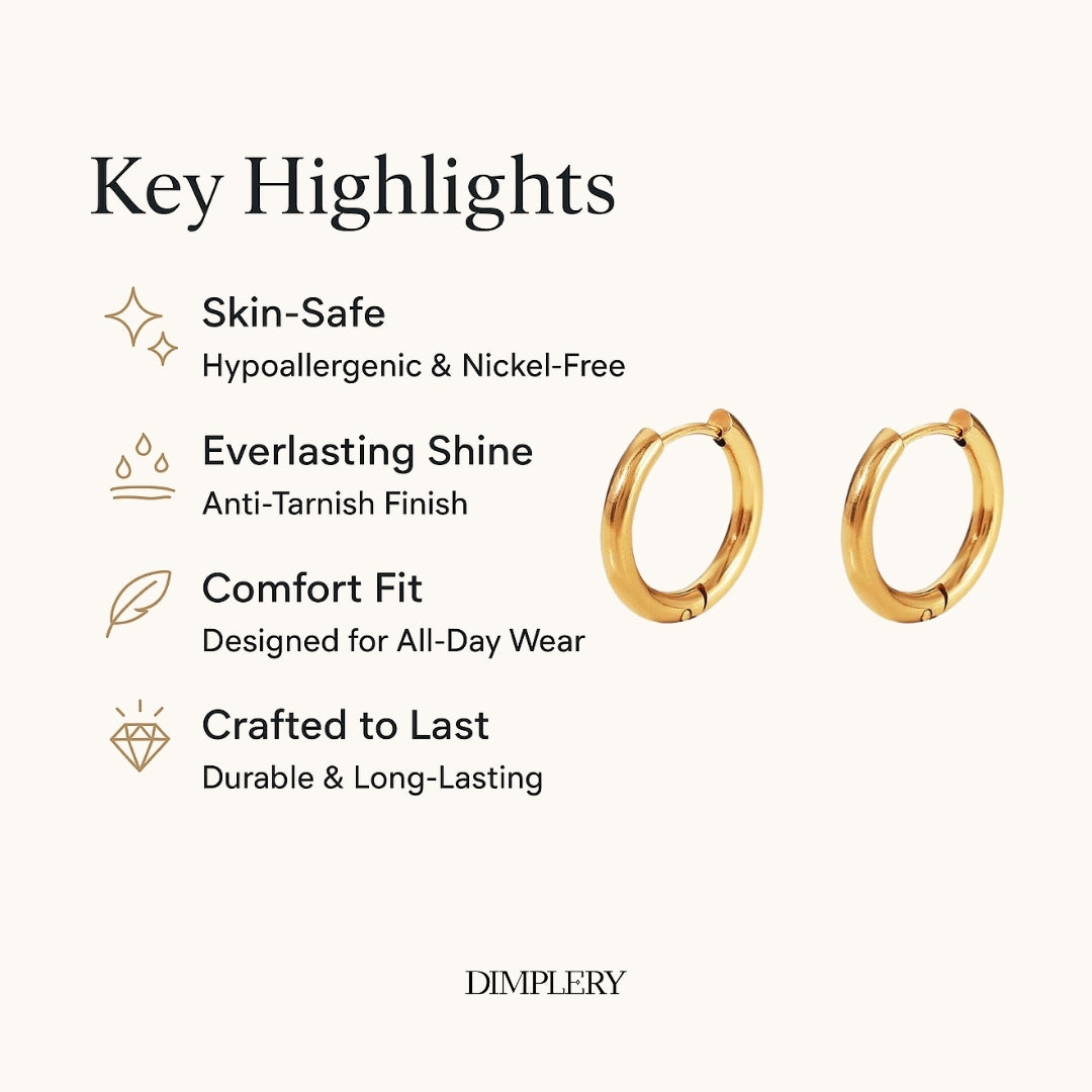 पेटिट हूप इयररिंग - 10 मिमी