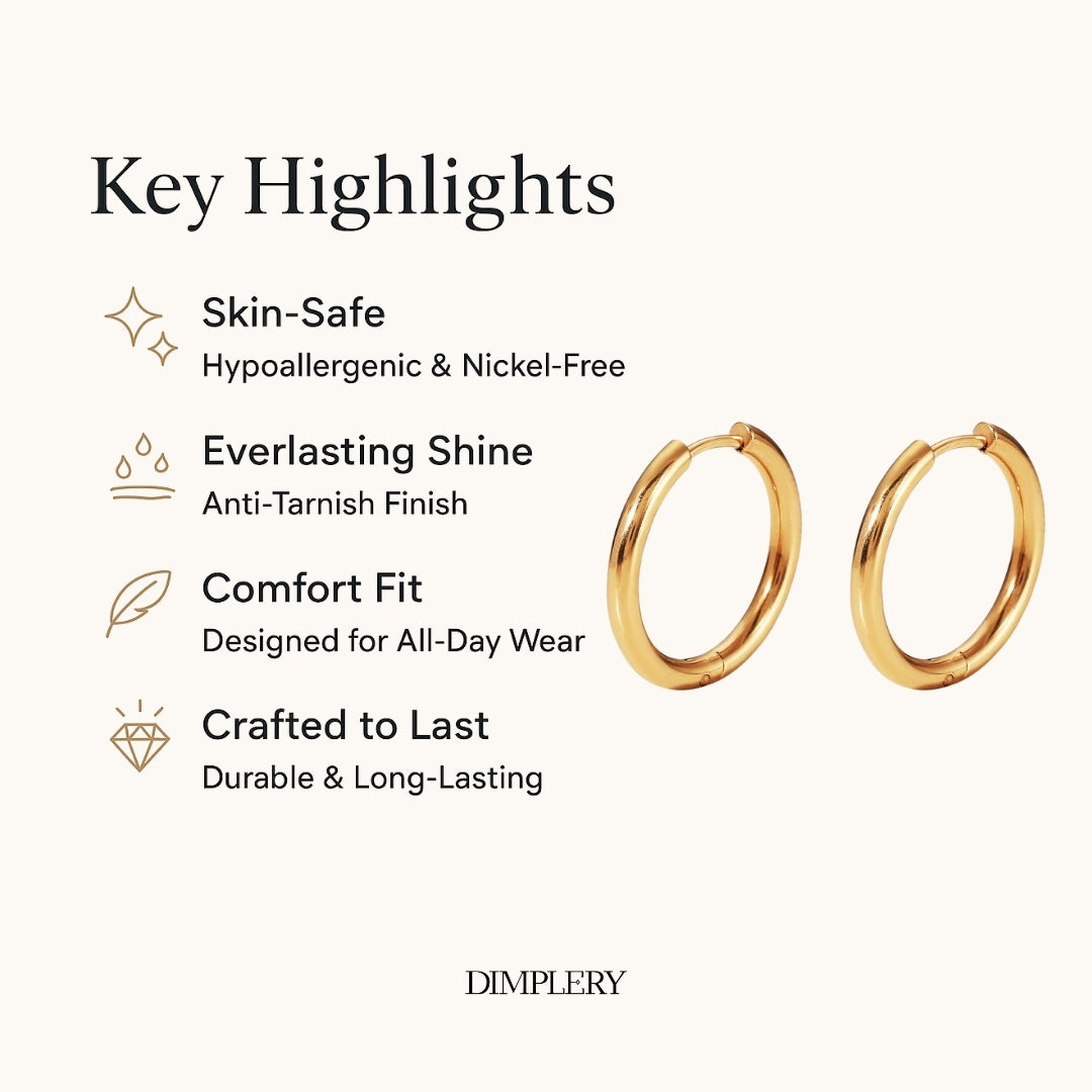 पेटिट हूप इयररिंग - 14 MM