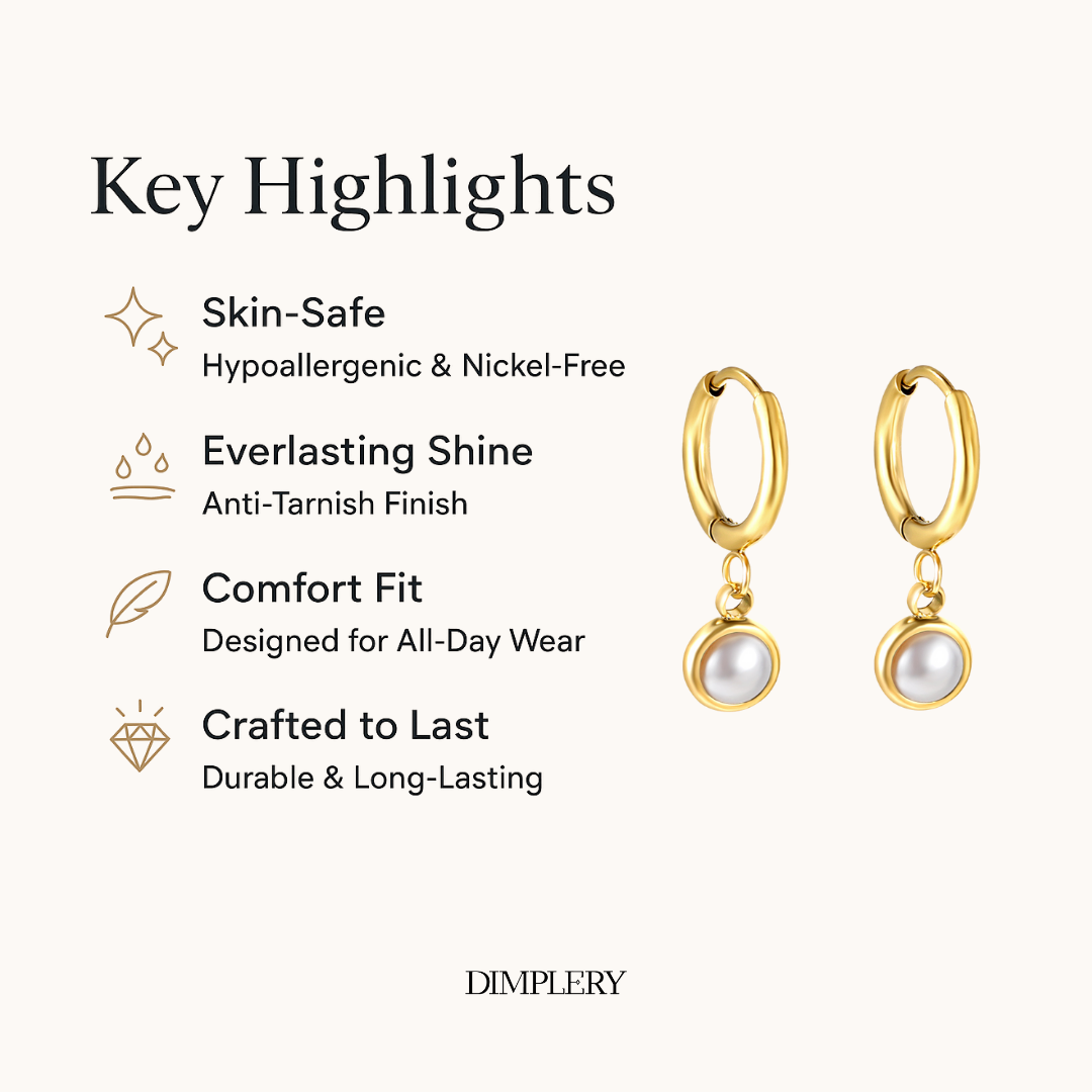 लटकते मोती घेरा बालियां