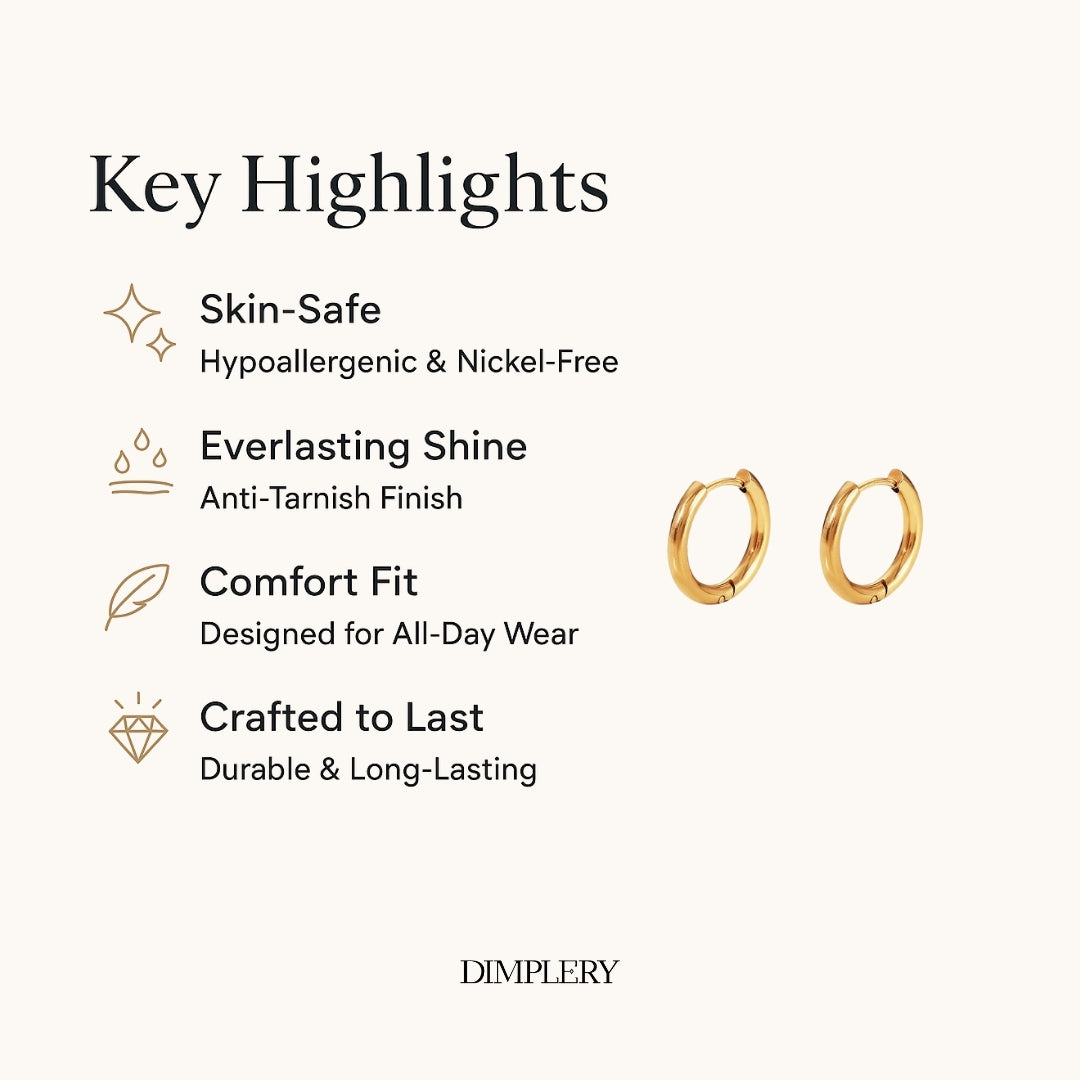 पेटिट हूप इयररिंग - 8 मिमी