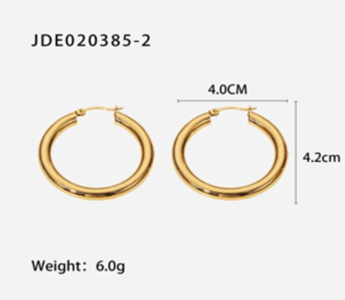 कैनिसा बोल्ड हूप इयररिंग