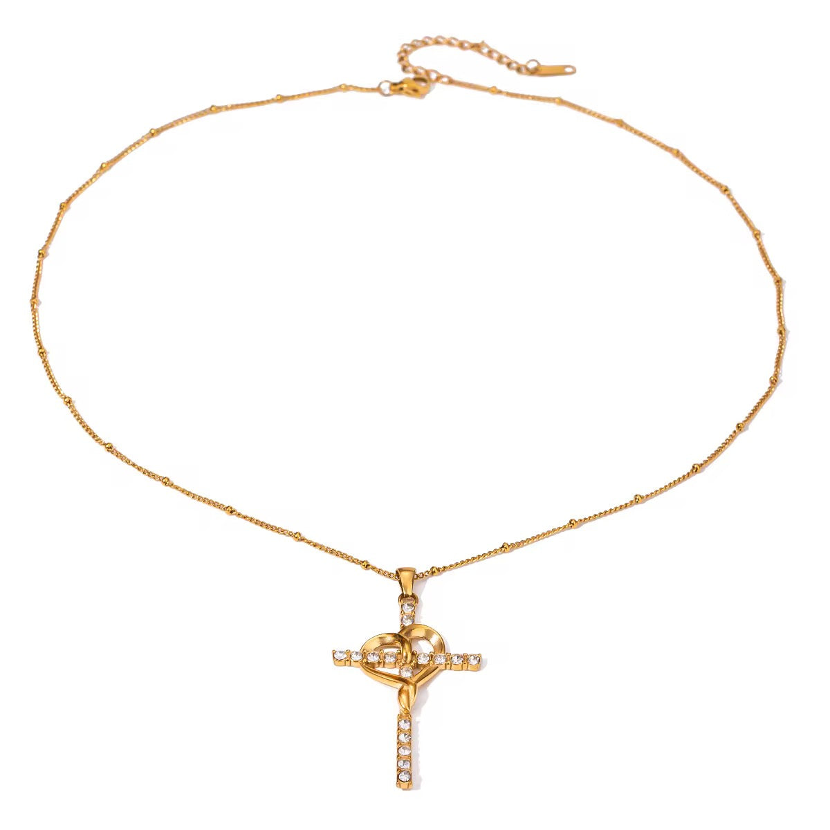 क्रॉस हार्ट नेकलेस