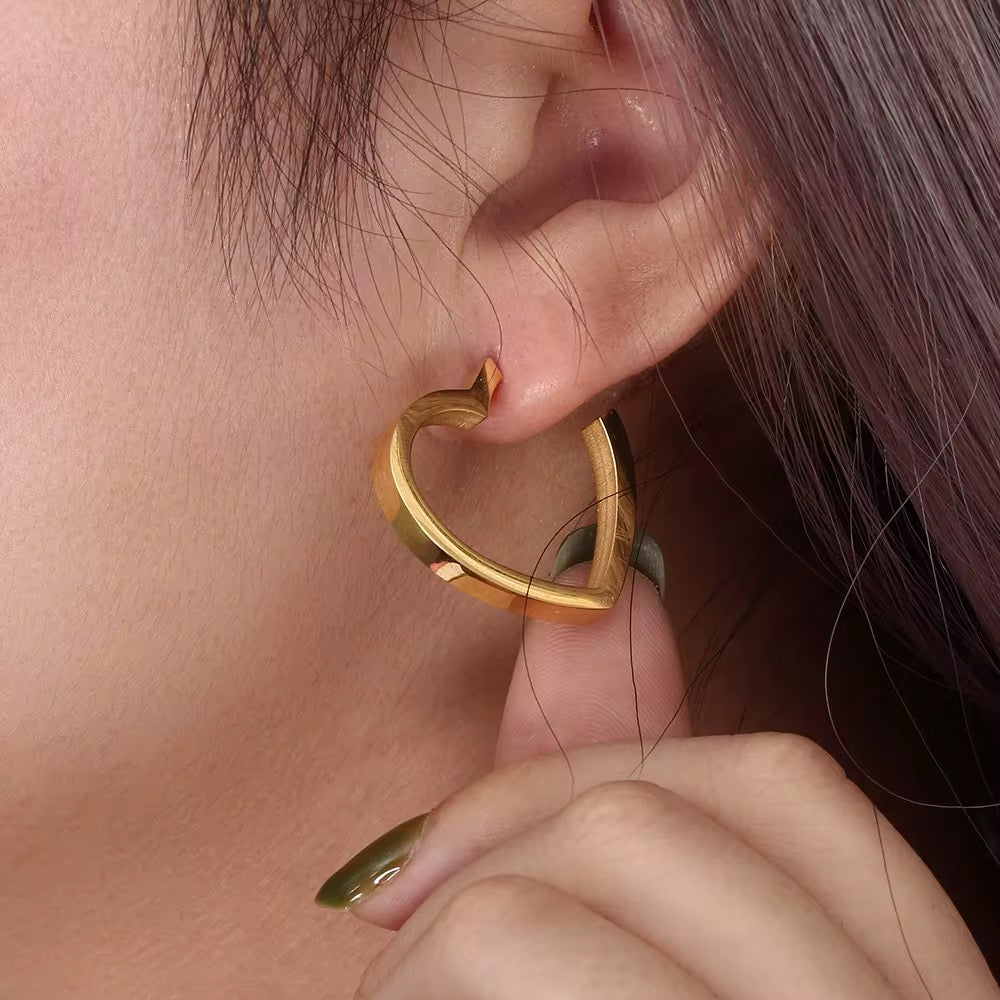 Heart Hoop Earring