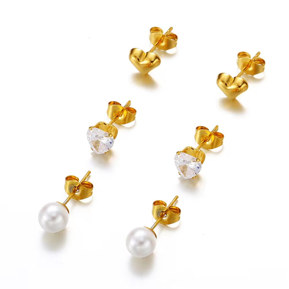 3 इयररिंग सेट - हार्दिक प्रेम