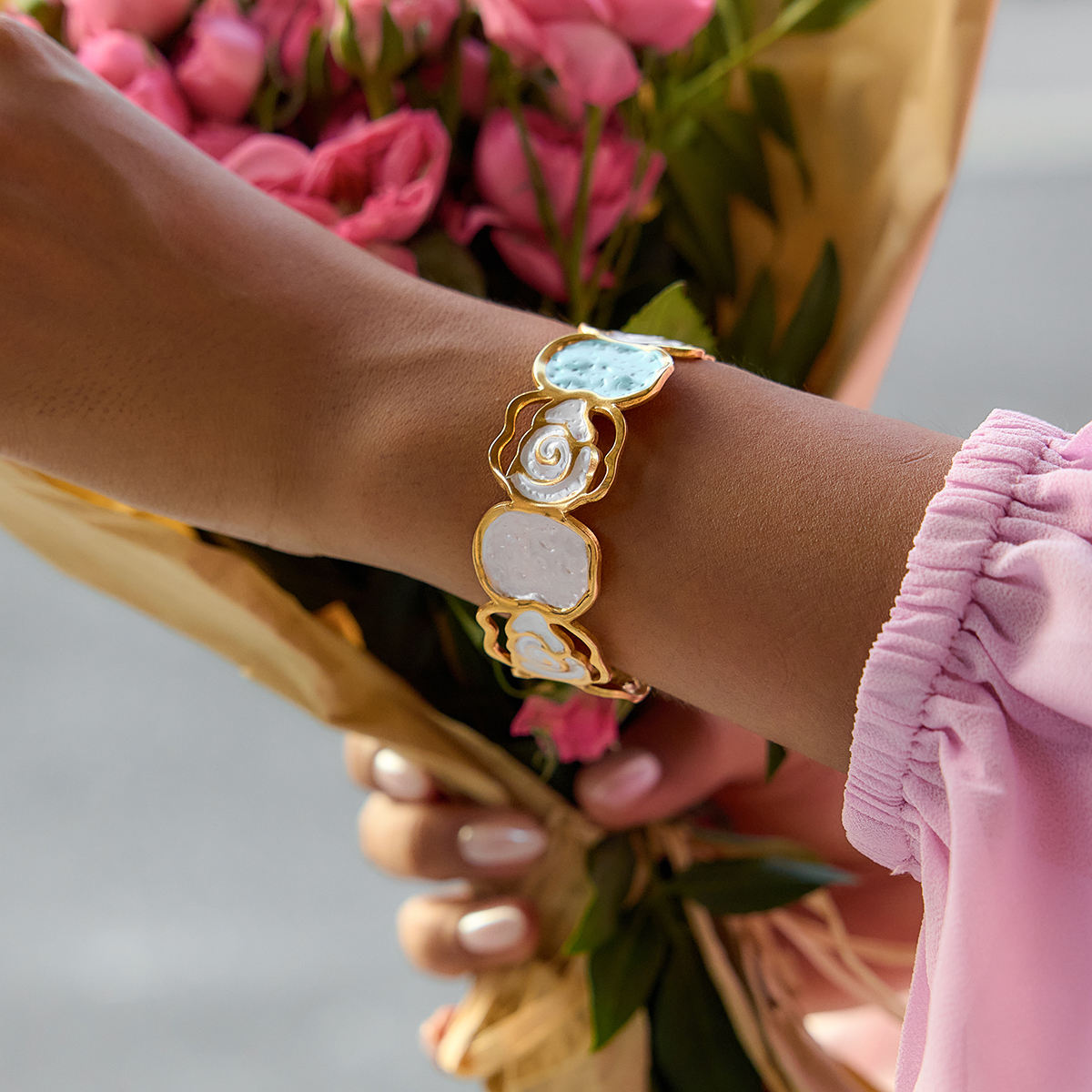 Bold Flower Bangle