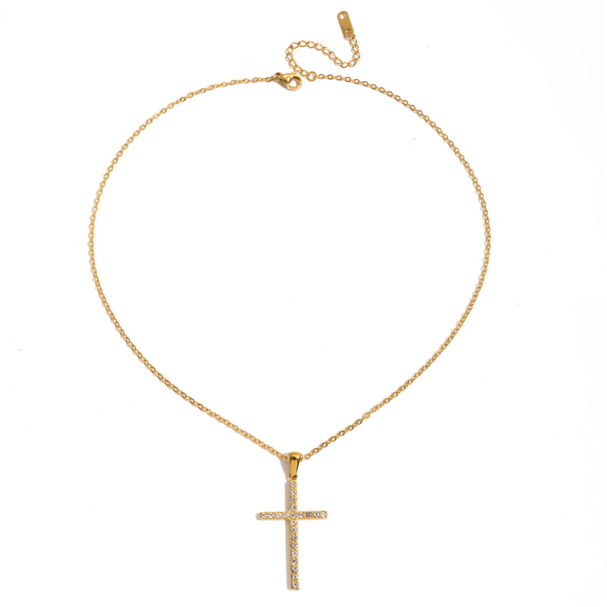 Cross Bold Zirconia Necklace