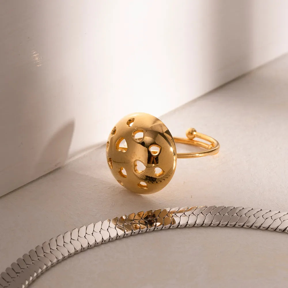 हार्ट ग्लोब आकार बदलने योग्य अंगूठी