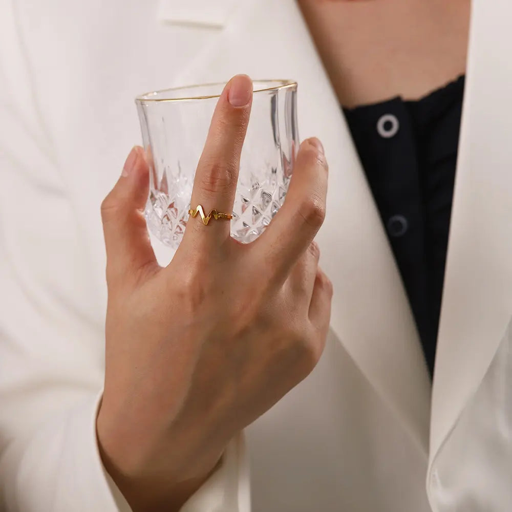 दिल की धड़कन आकार बदलने योग्य अंगूठी