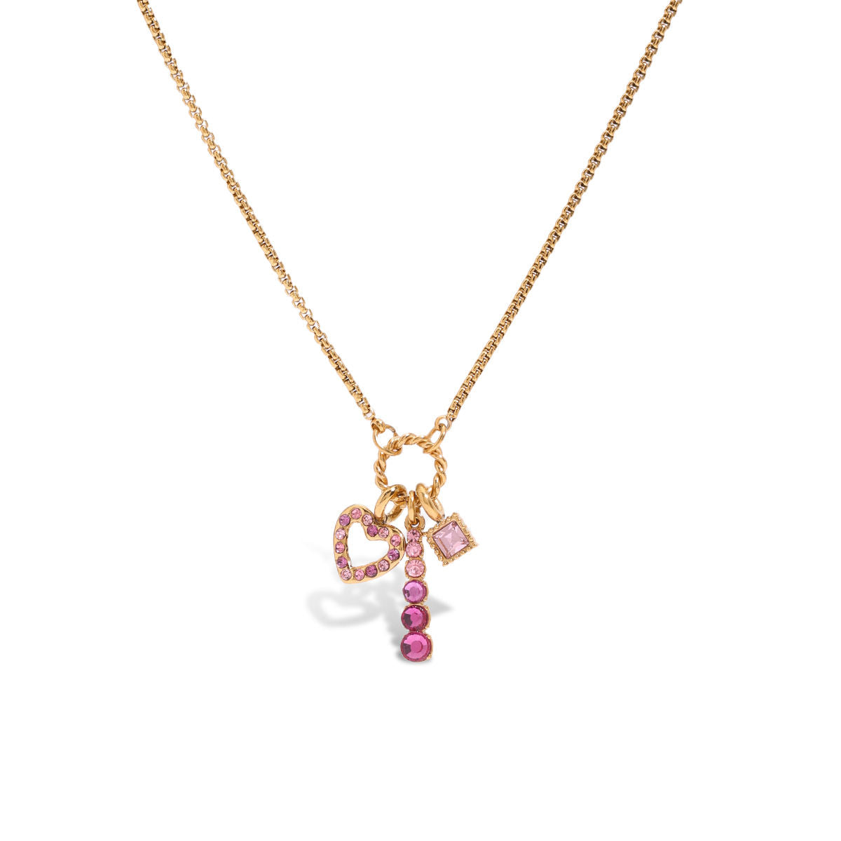 Aira Pink Charm Necklace