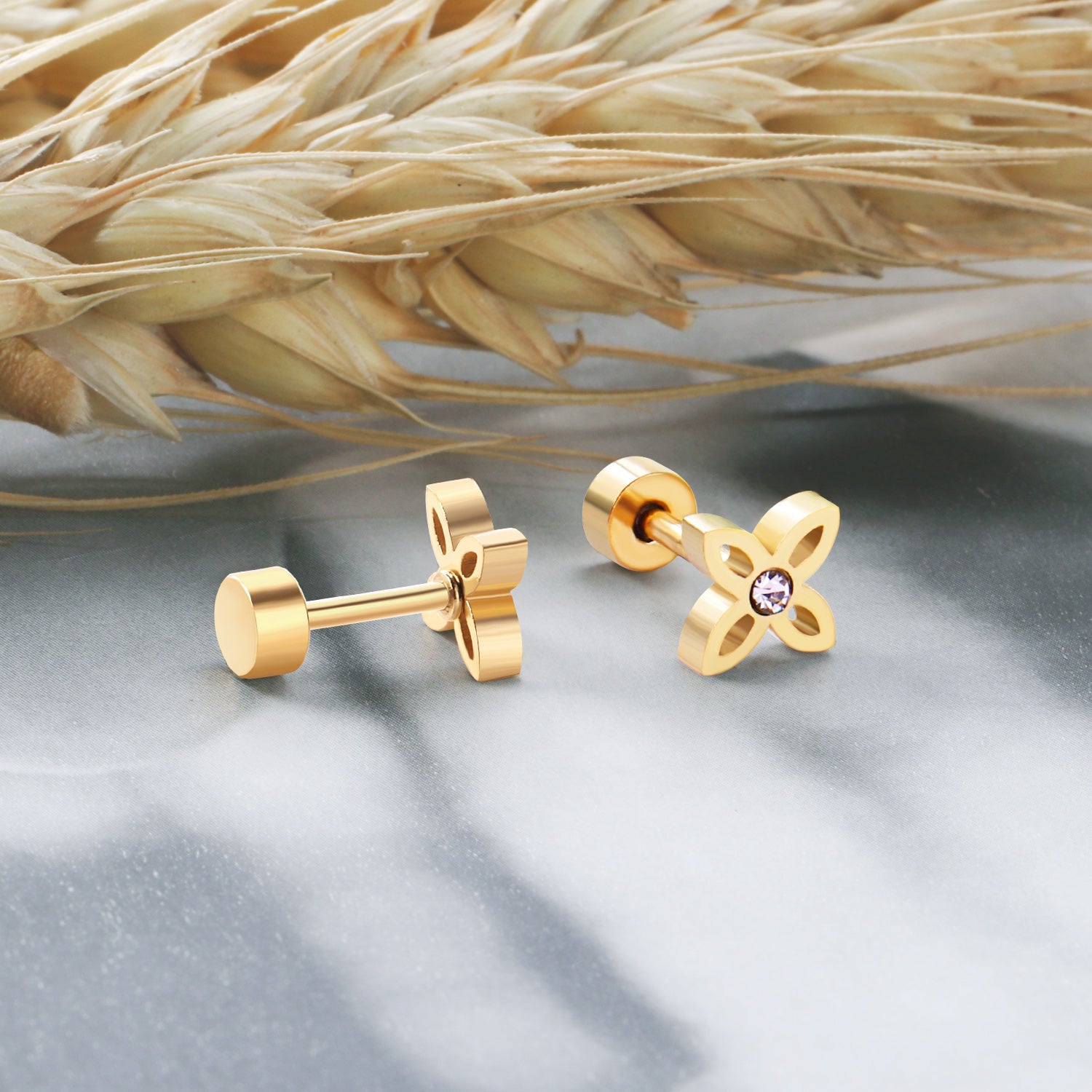 फूल स्टड बाली