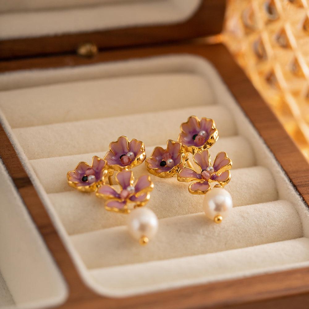 फूल मोती स्टेटमेंट इयररिंग