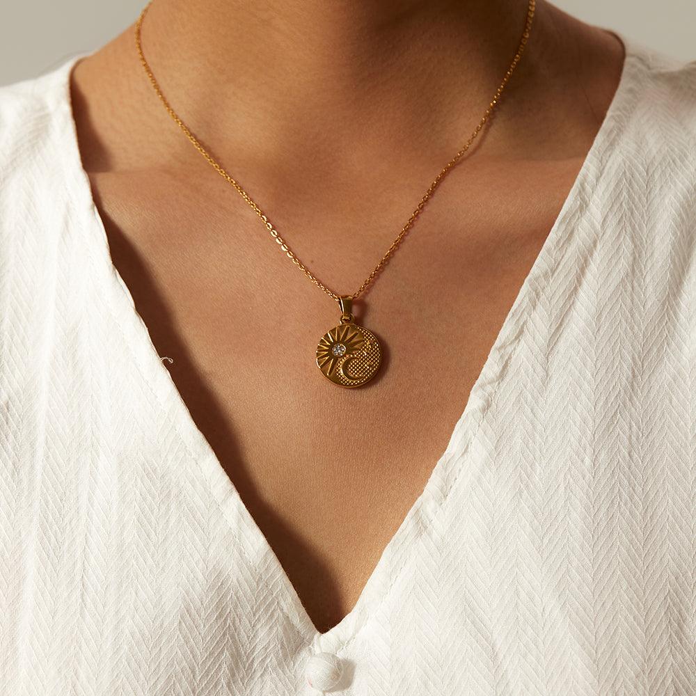 Sun Moon Necklace - Main Image