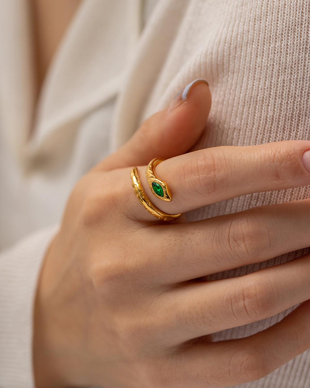 एला स्नेक आकार बदलने योग्य अंगूठी