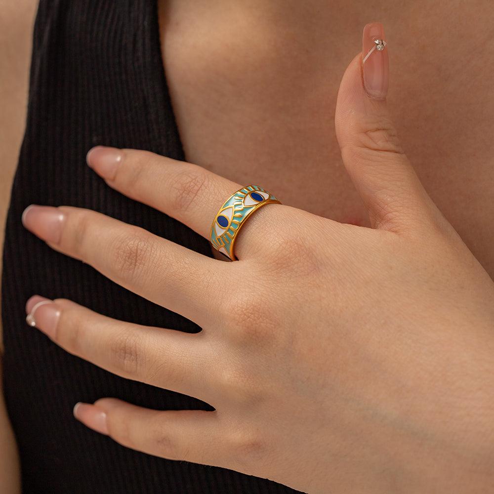 बुरी नज़र का आकार बदलने योग्य अंगूठी