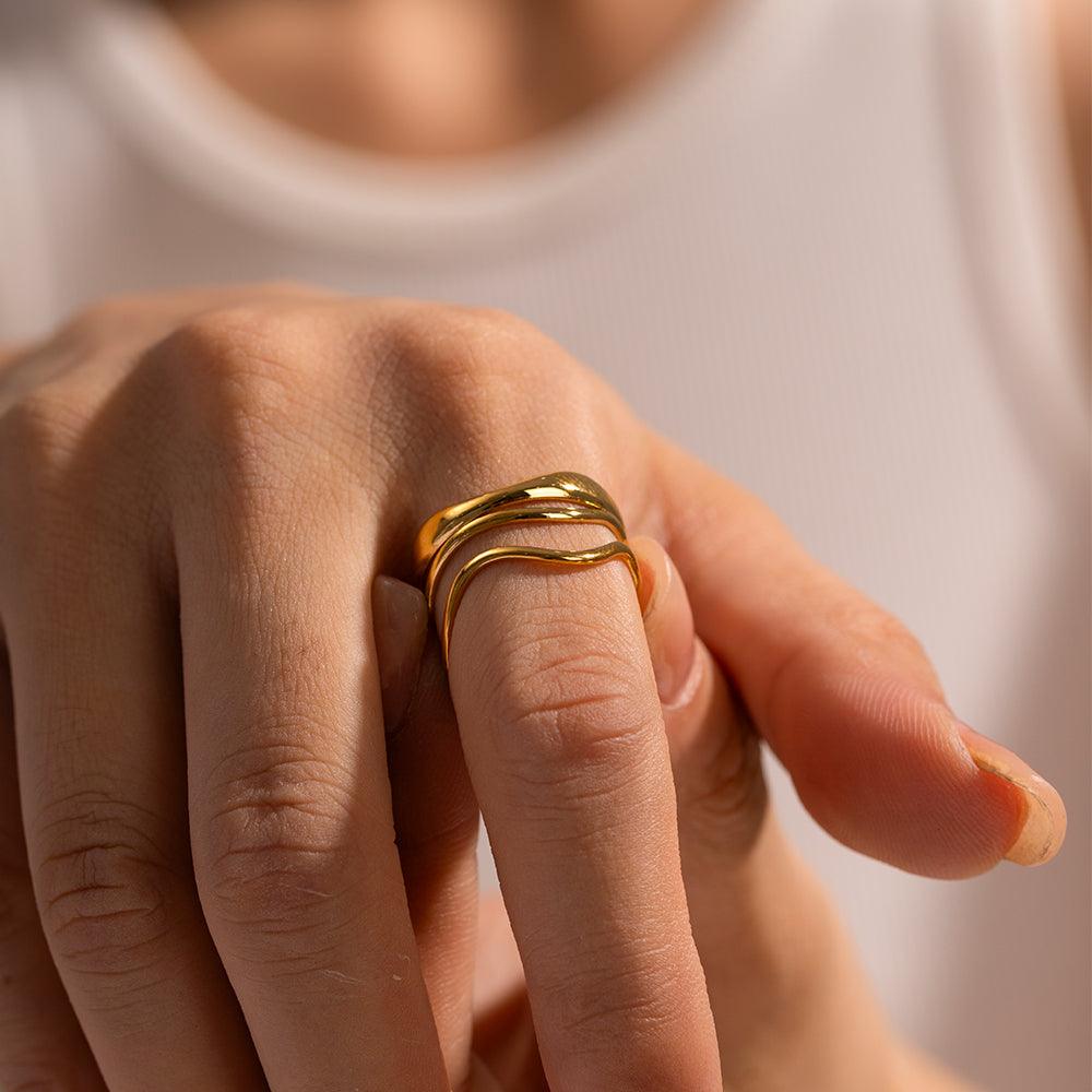 मार्गाज़ी स्तरित आकार बदलने योग्य अंगूठी