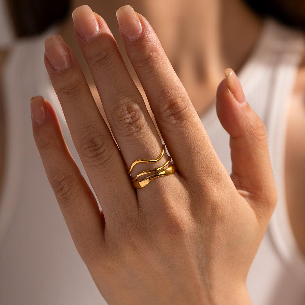 मार्गाज़ी स्तरित आकार बदलने योग्य अंगूठी