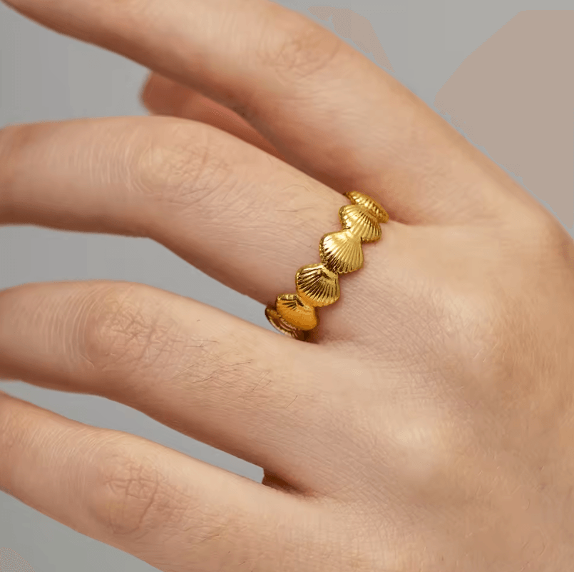 समुद्री शंख आकार बदलने योग्य अंगूठी