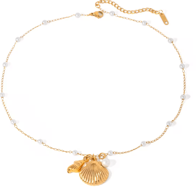 सीप शंख मोती का हार