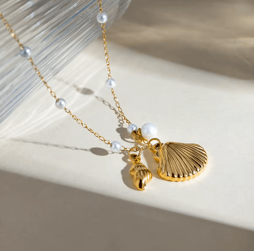 सीप शंख मोती का हार