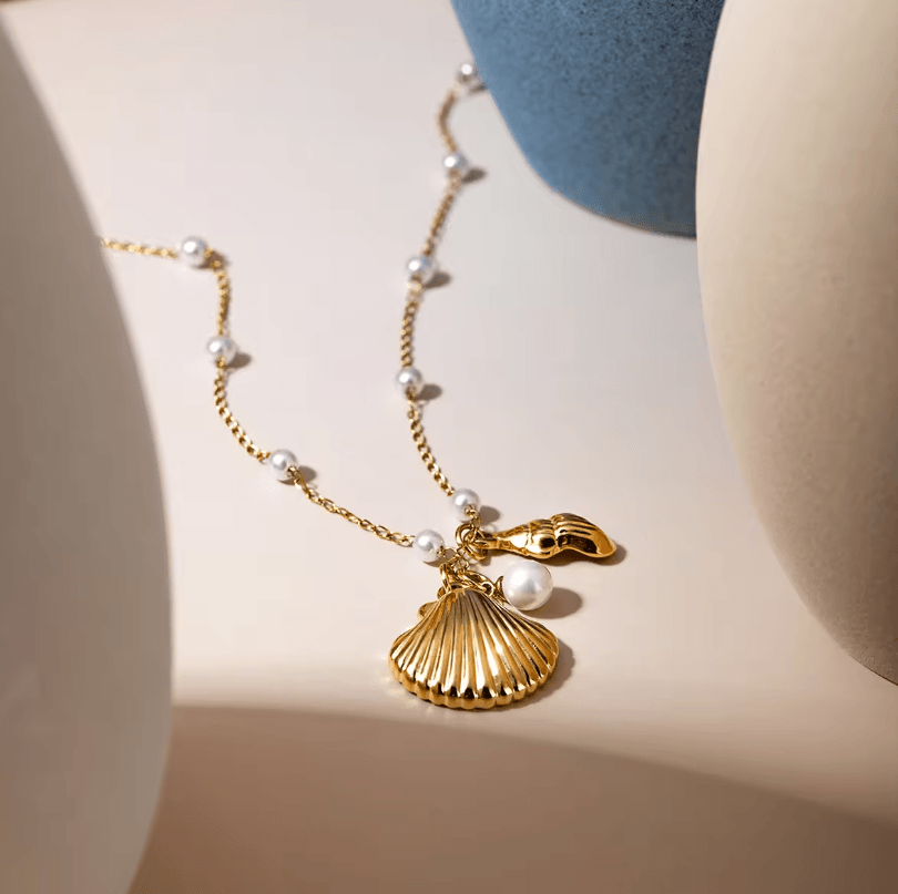 सीप शंख मोती का हार