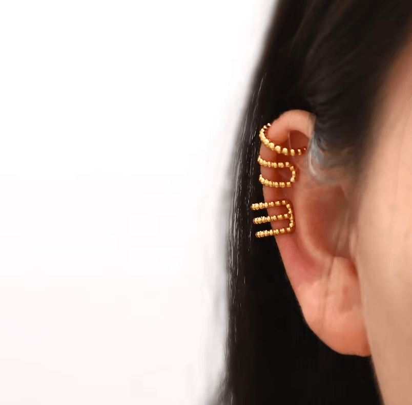 3 इयररिंग सेट - कफ