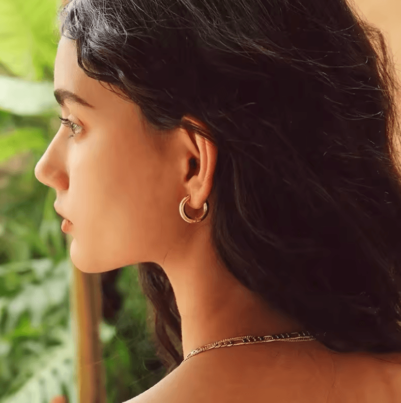 Aira Gold Hoop Earring - 12 MM