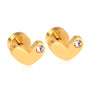 क्लासिक हार्ट स्टोन स्टड इयररिंग्स