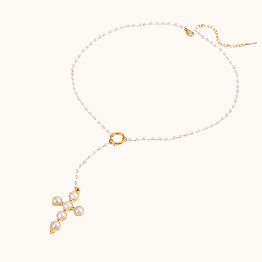 क्रॉस मोती का हार