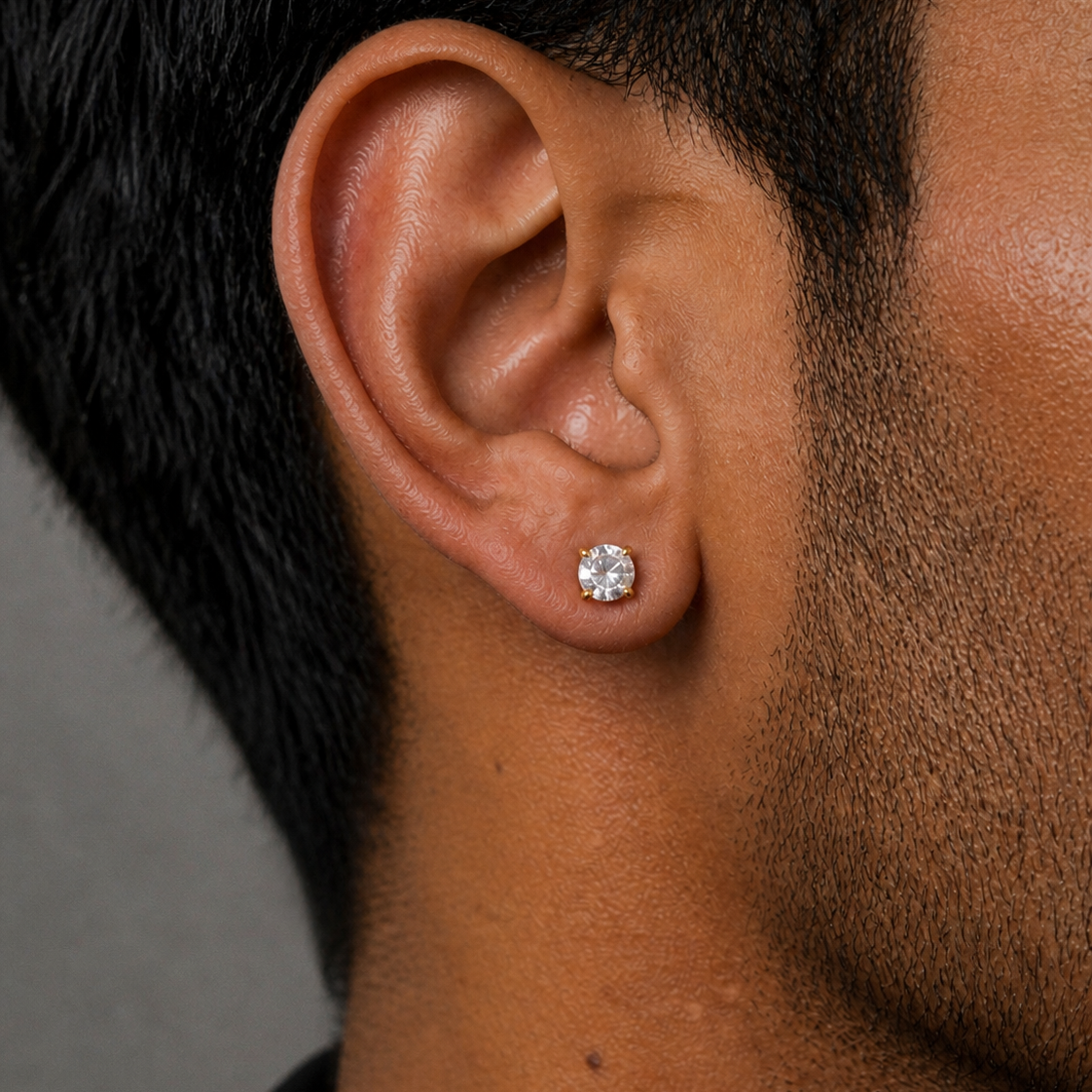 Reversible Diamond Stud Earring - 6 MM