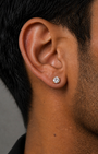 Reversible Diamond Stud Earring - 6 MM