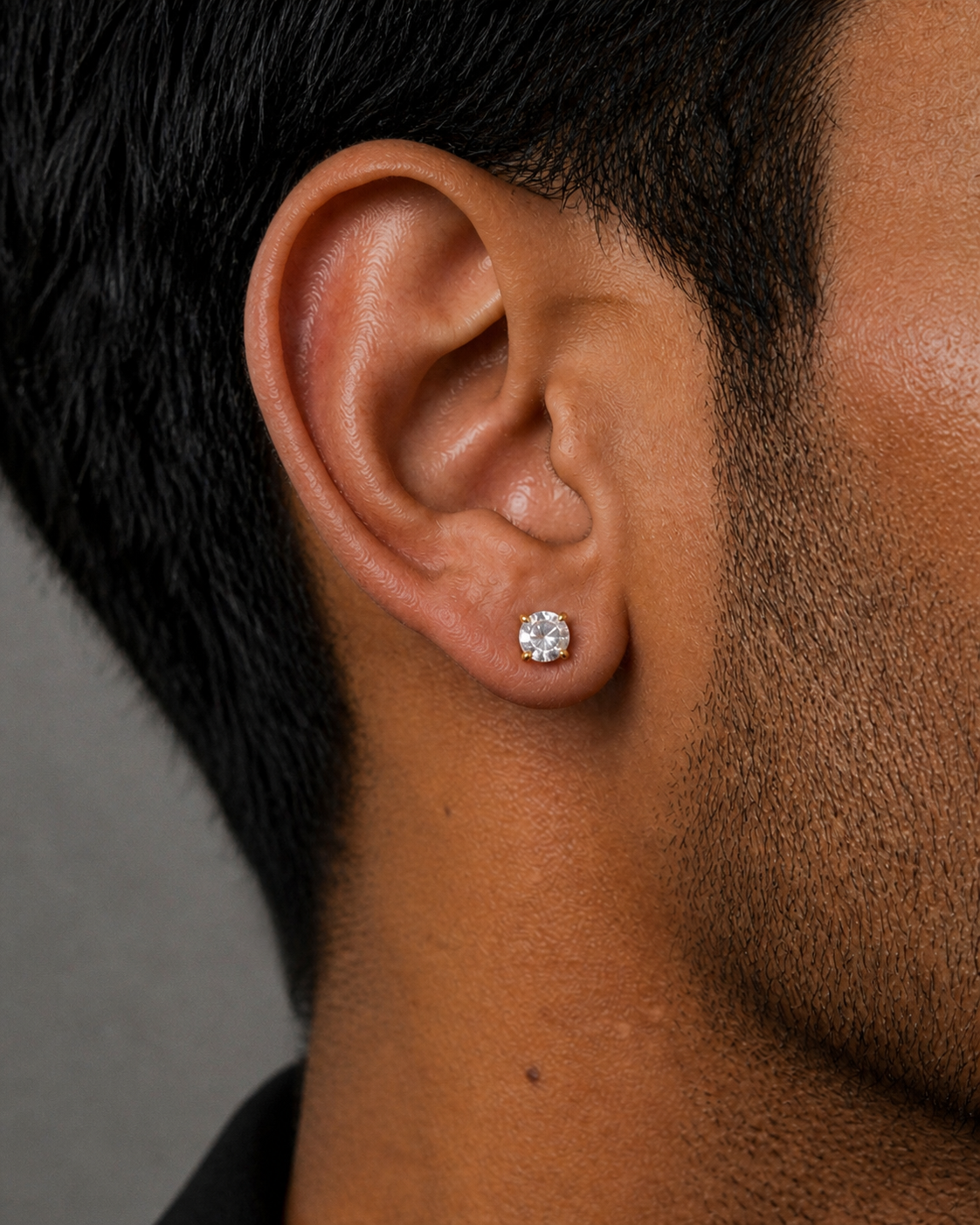 Reversible Diamond Stud Earring - 6 MM
