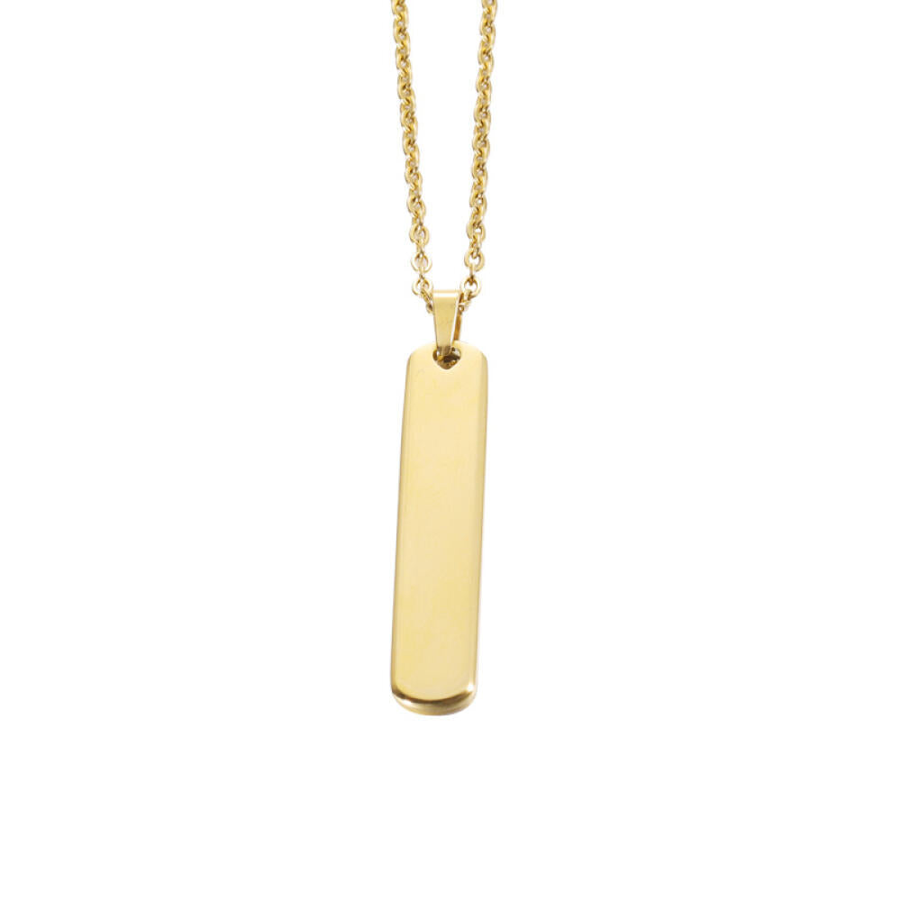 Engravable Bar Chain - Gold