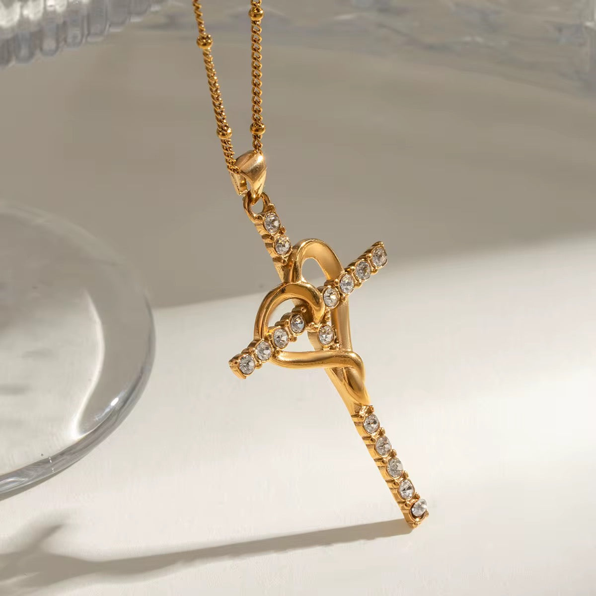 Cross Heart Necklace