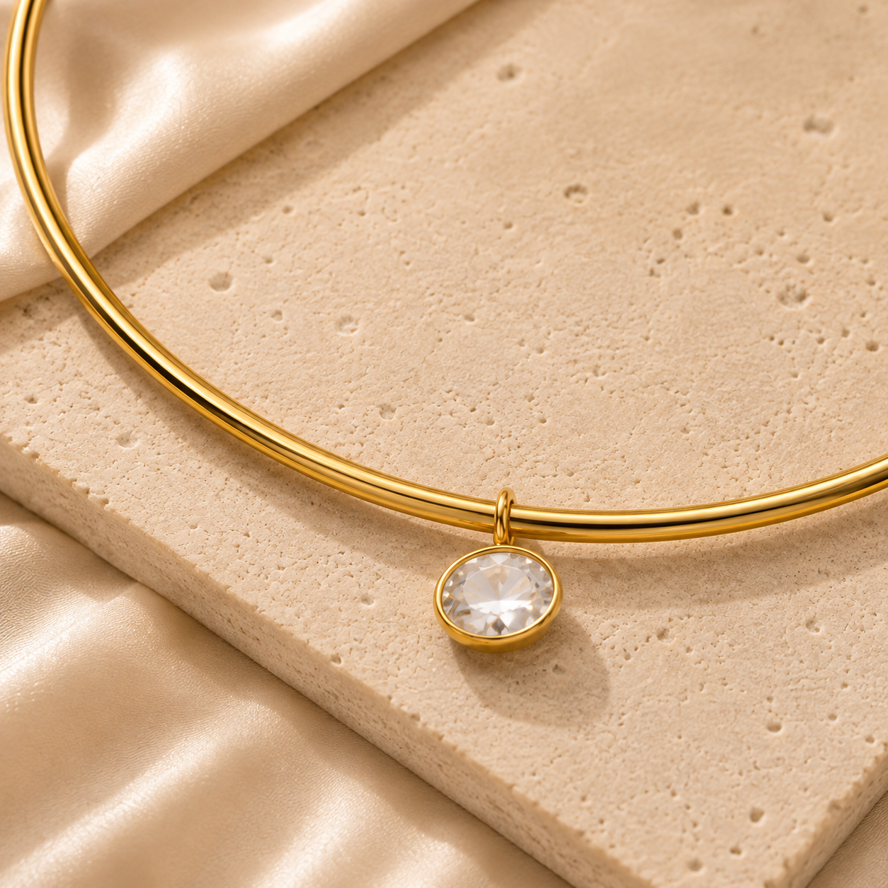 Statement Cuff Necklace - Oval