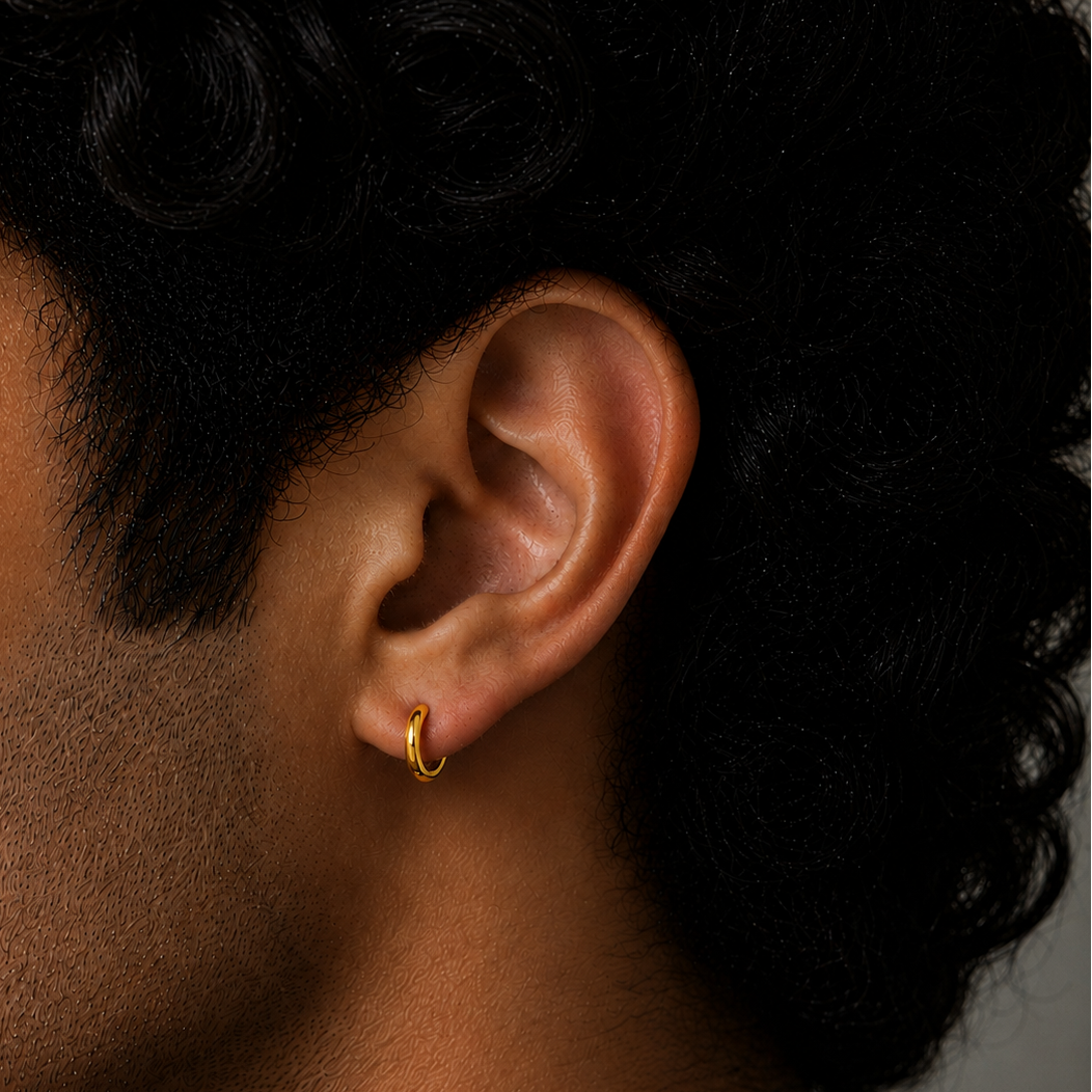 Thin Petite Hoop Earring - 8 MM