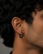 Black Petite Hoop Earring - 14 MM