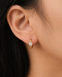 Sparkle Huggie Hoop Earring - Solitaire
