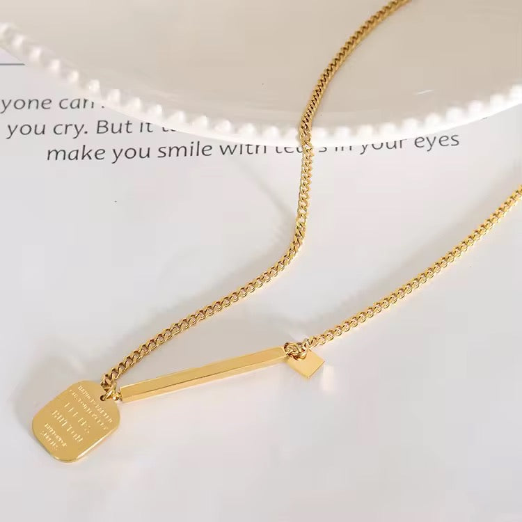 Cuban Chain Letter Necklace