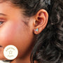 Butterfly Multicolor Stud Earring - Silver