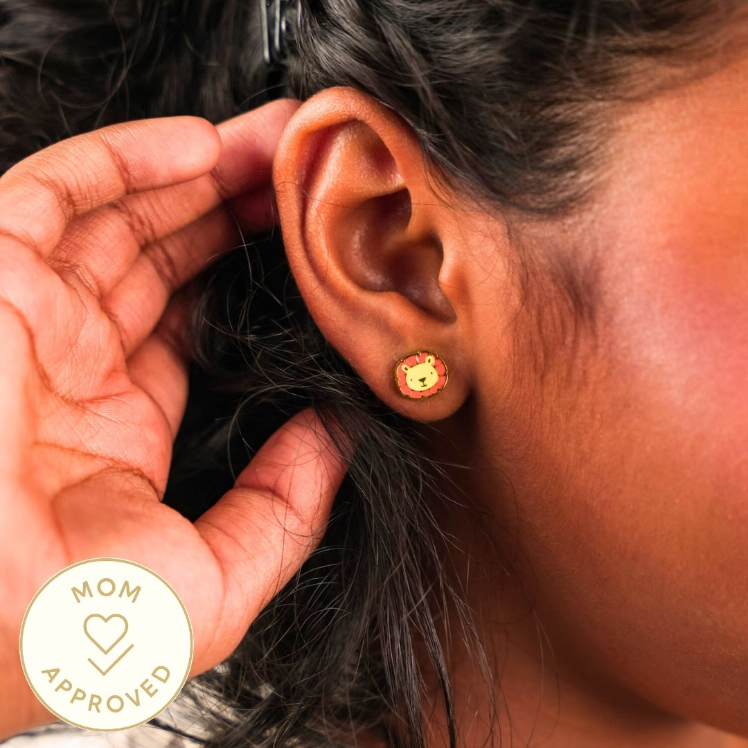 Cute Lion Stud Earring
