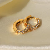 Zirconia Huggie Hoop Earring